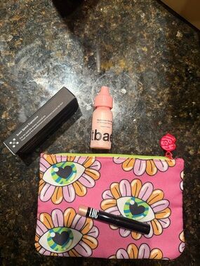 Small Cosmetic Pouch with Shadow Stick, Perfume & Makeup Remover - BRAND NEW